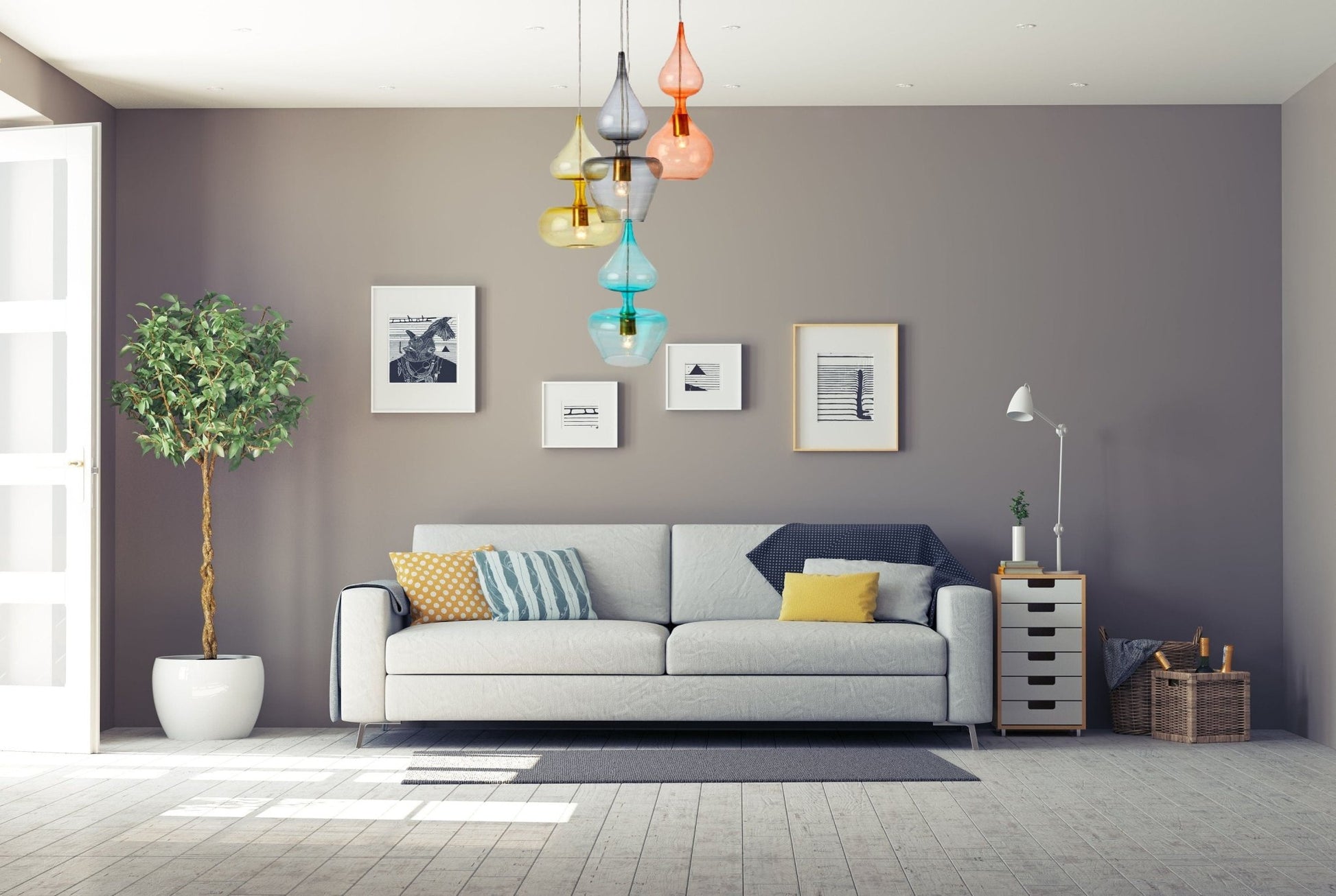 4 Modern pendants lights - kitchen island light | Les Trois Pyramides