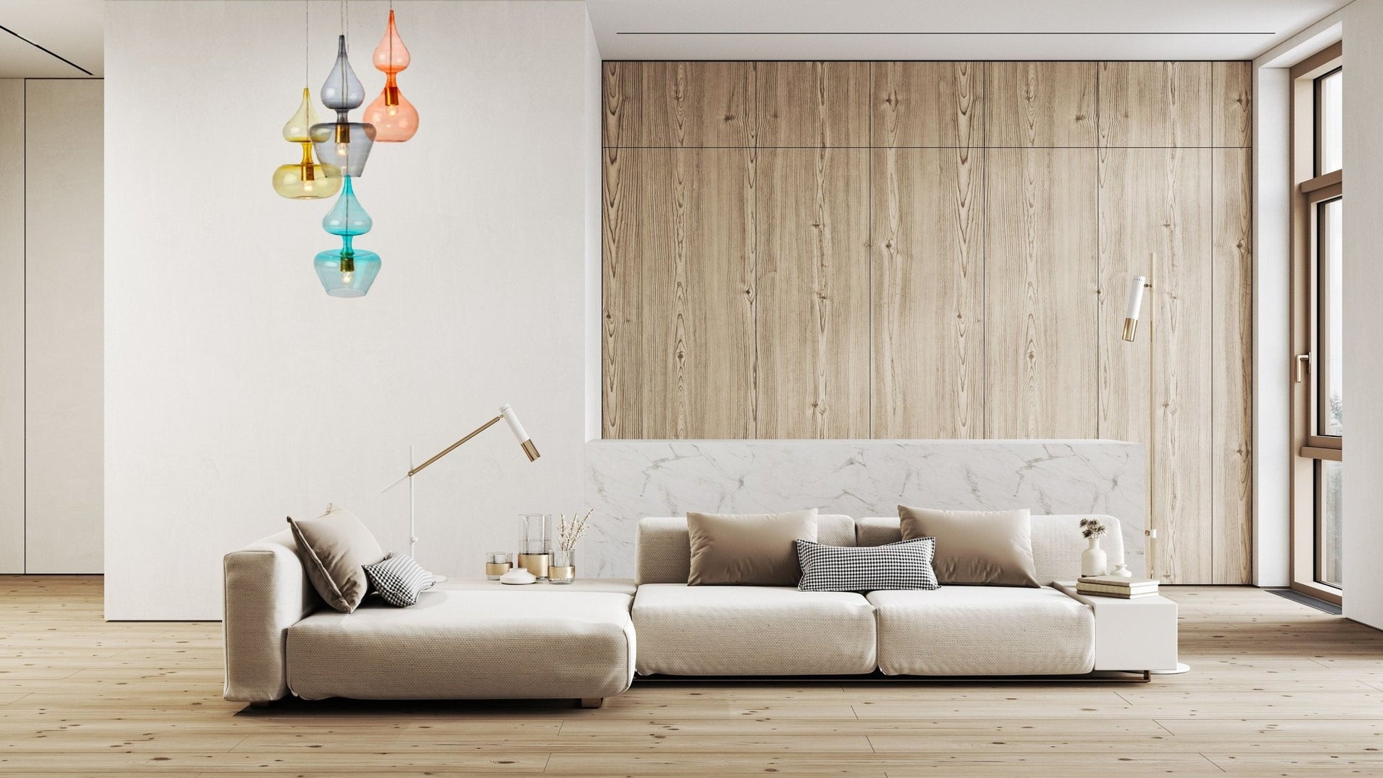 4 Modern pendants lights - kitchen island light | Les Trois Pyramides