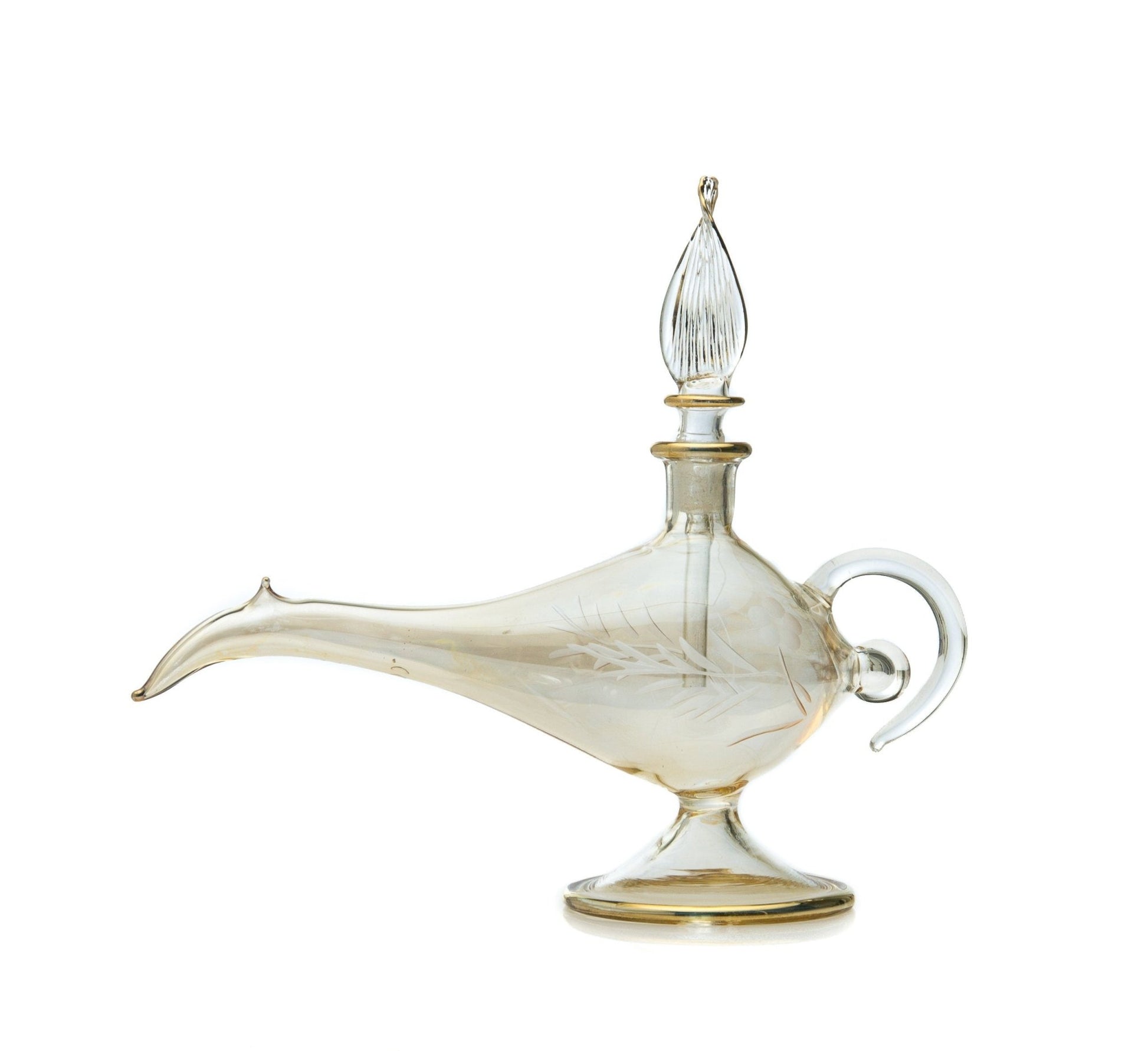 Aladdin Lamp Antique Perfume Bottle for Essential Oils , Vintage Perfume Bottles , Essential Oil Holder , Perfume Holder Decorative Bottles - Les Trois Pyramides