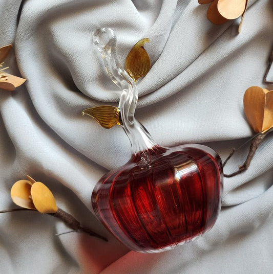 Apple Red Glass ornament for Christmas tree decorations | hanging Christmas Glass ornaments for Summer Decorations | Egyptian Glass - Les Trois Pyramides