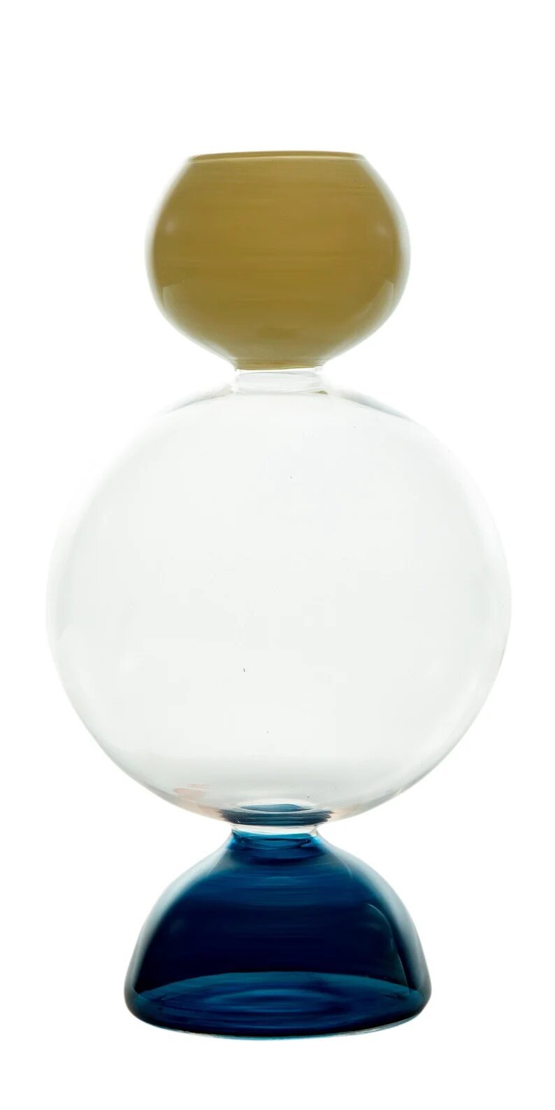 Blown Glass Art Deco Vase - Les Trois Pyramides