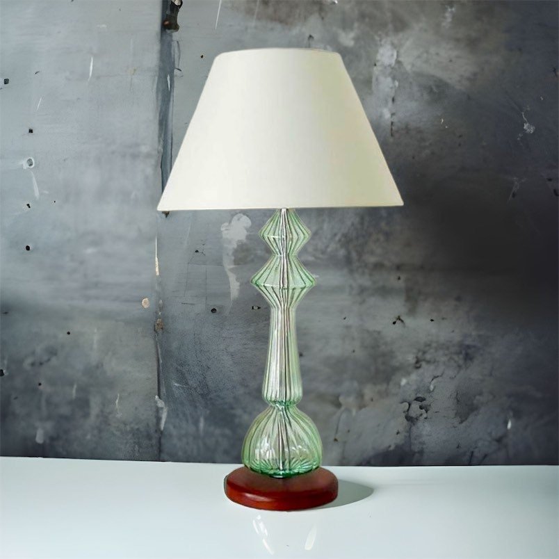 Blown Glass Bedroom Lamp - Les Trois Pyramides
