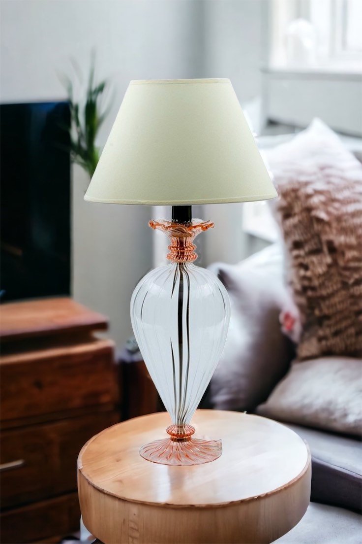 Blown Glass Bedroom Lamp - Les Trois Pyramides