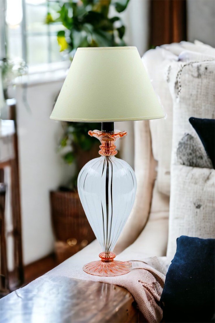 Blown Glass Bedroom Lamp - Les Trois Pyramides