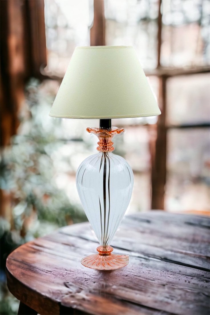 Blown Glass Bedroom Lamp - Les Trois Pyramides