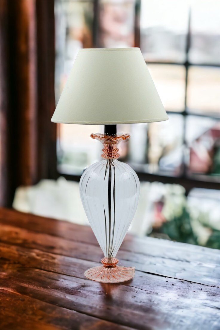 Blown Glass Bedroom Lamp - Les Trois Pyramides