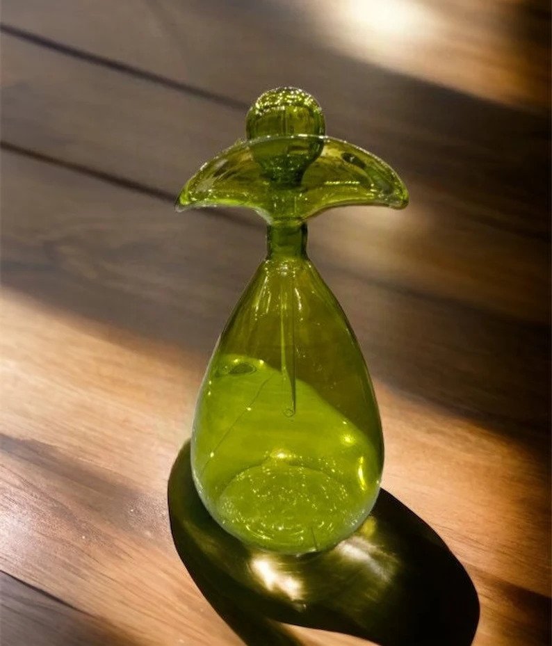Essential Oil Bottle - Hand Painted - Hand Blown Glass - Perfume Bottle - Fragrance Decant - Decorative Bottles - Miniature Perfume Bottles - Les Trois PyramideEssential Oil Bottle - Hand Painted - Hand Blown Glass - Perfume Bottle - Fragrance Decant - Decorative Bottles - Miniature Perfume Bottles - Les Trois Pyramides