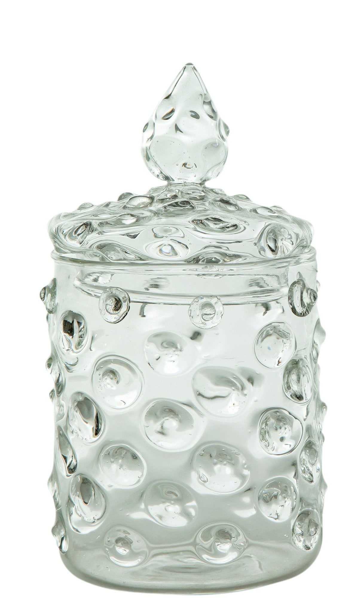 Blown Glass Honey Bottle With Cover - Les Trois Pyramides