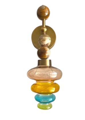 Blown glass natural Marble Stones wall lamps | LesTroisPyramides