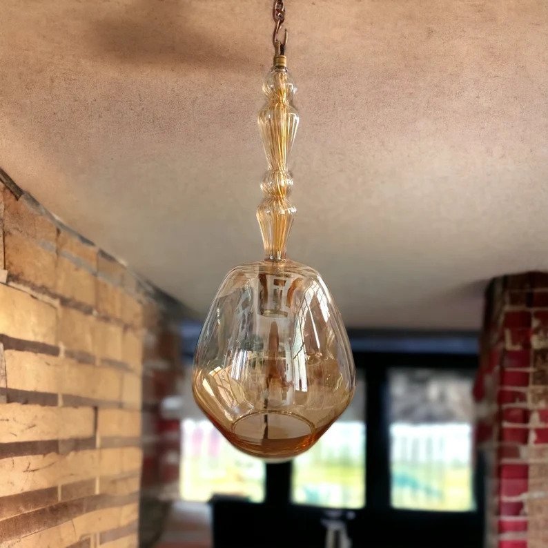 Blown Glass Pendant Light - Les Trois Pyramides