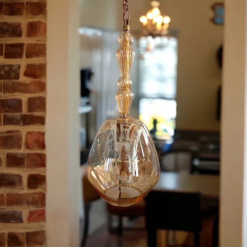 Blown Glass Pendant Light - Les Trois Pyramides