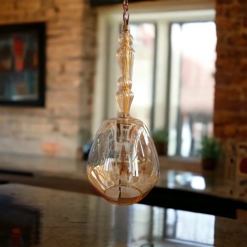 Blown Glass Pendant Light - Les Trois Pyramides