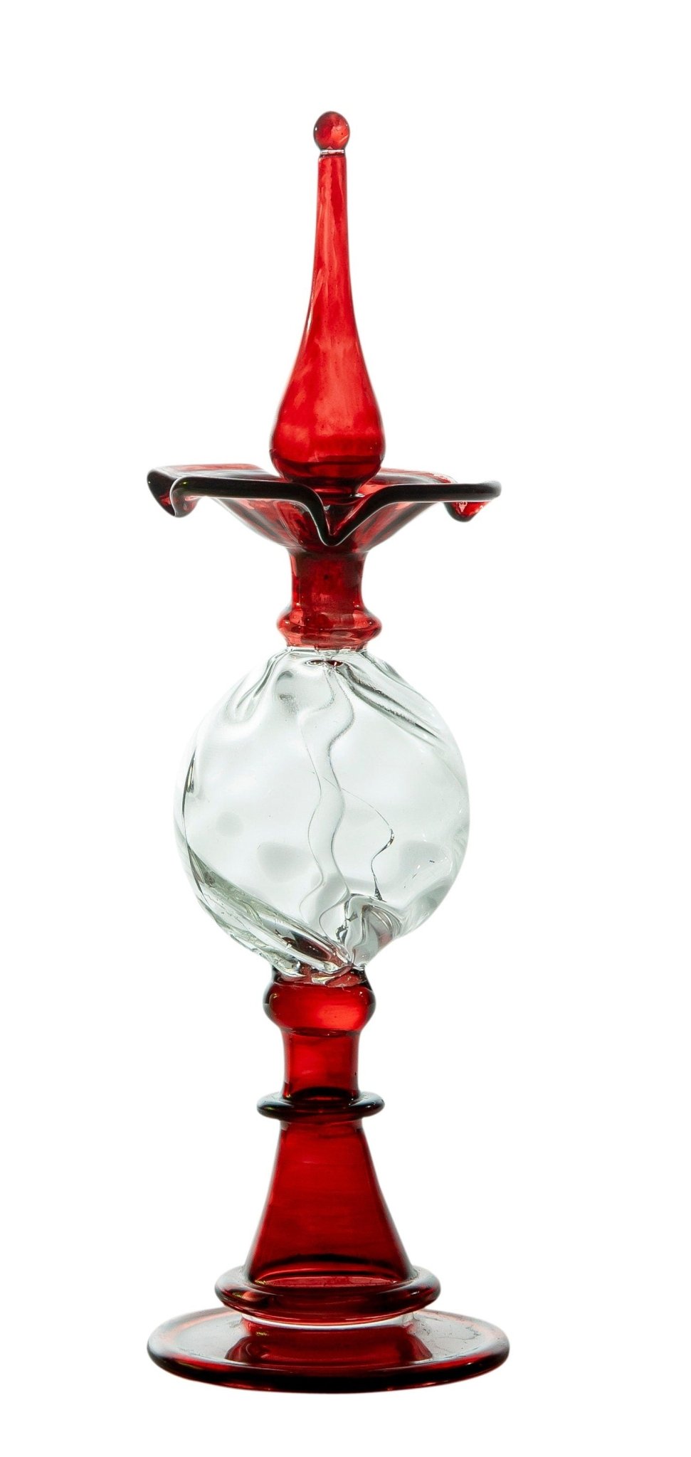 Perfume Bottles Set of Two - Hand Painted - Empty Perfume Bottle - Hand Blown Glass - Custom Perfume Bottle - Colored Glassware - Gifts - Les Trois Pyramides