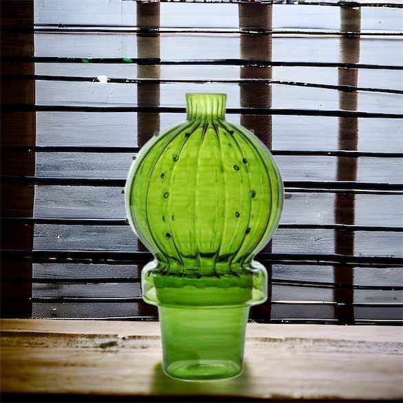 Cactus Circular Shaped Art Deco Vase - Les Trois Pyramides
