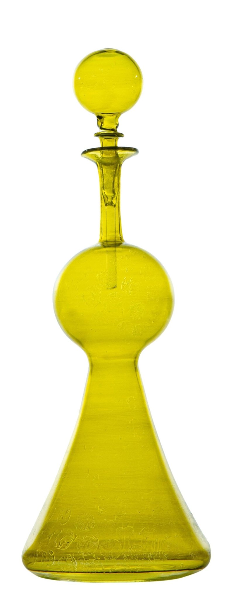 Perfume Bottle Gift - Hand Painted - Colored Glassware - Antique Glassware - Empty Perfume Bottle - Hand Blown Glass - Custom Perfume Bottle - Les Trois Pyramides