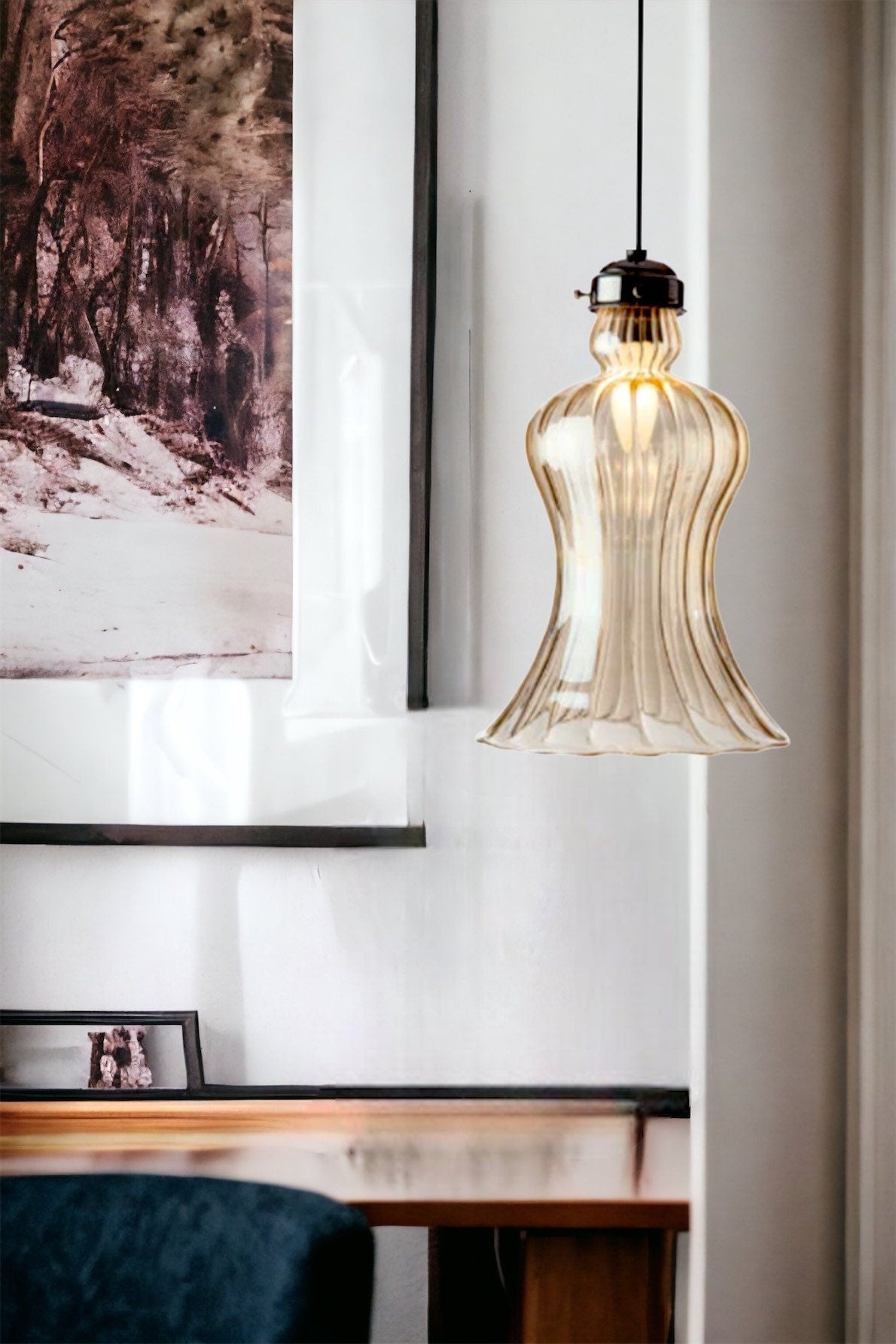 Dancer Blown Glass Light Pendant - Les Trois Pyramide