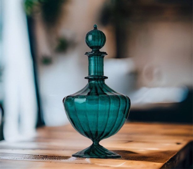 Perfume Decanter Bottle Fragrance - Handmade Blown Glass Perfume Bottle Made with Love Handmade - Glass Art Decanter - Decanters | Les Trois Pyramides