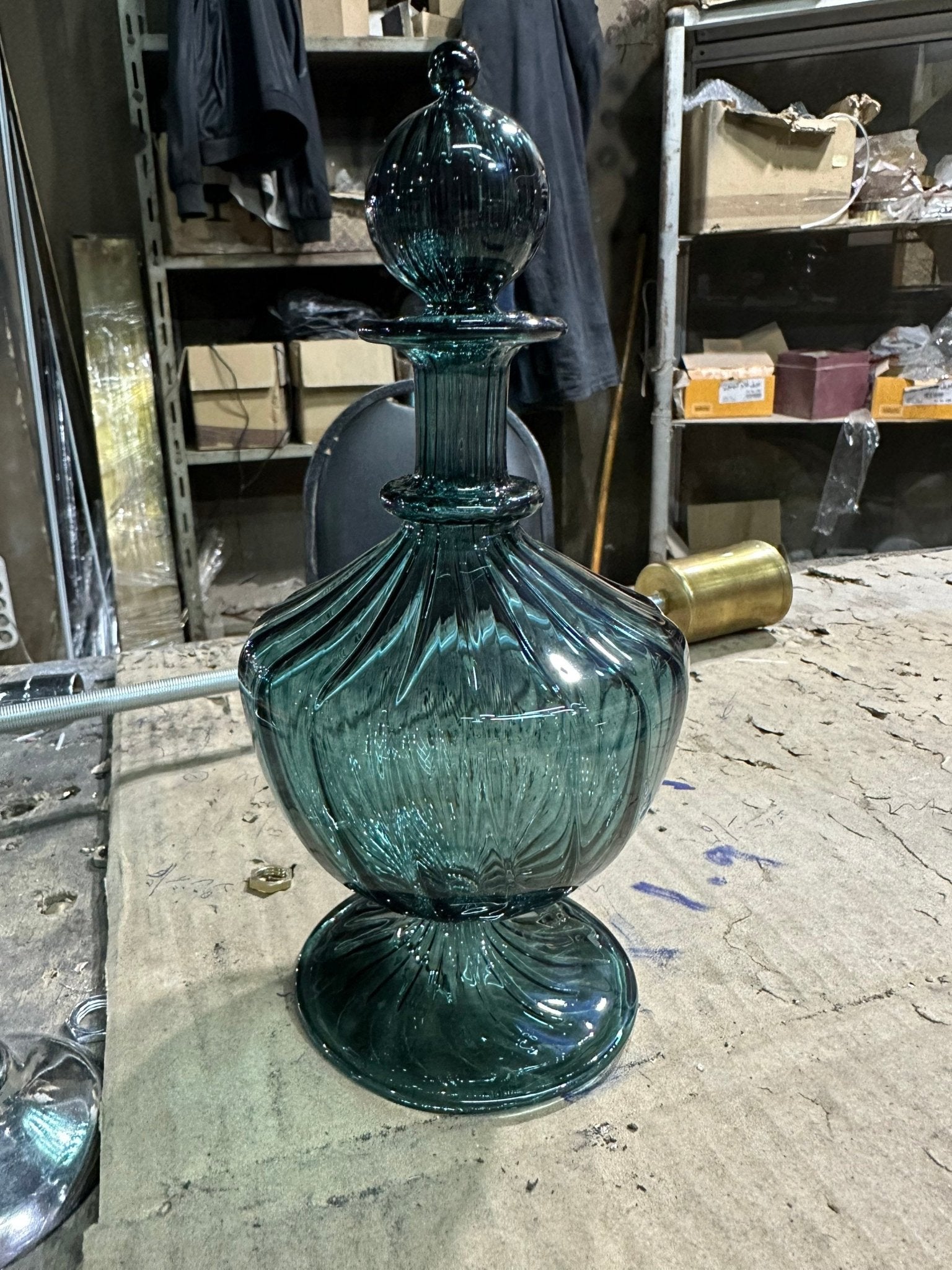 Perfume Decanter Bottle Fragrance - Handmade Blown Glass Perfume Bottle Made with Love Handmade - Glass Art Decanter - Decanters | Les Trois Pyramides