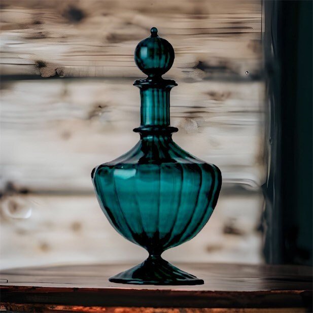 Perfume Decanter Bottle Fragrance - Handmade Blown Glass Perfume Bottle Made with Love Handmade - Glass Art Decanter - Decanters | Les Trois Pyramides