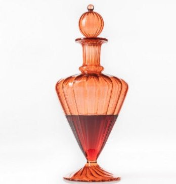 Orange Glass Perfume Decant Bottles, Empty Fragrance Bottle with Stopper, Unique Gifts for Women Christmas Gifts for Mom from Daughter, 3rd - Les Trois Pyramides