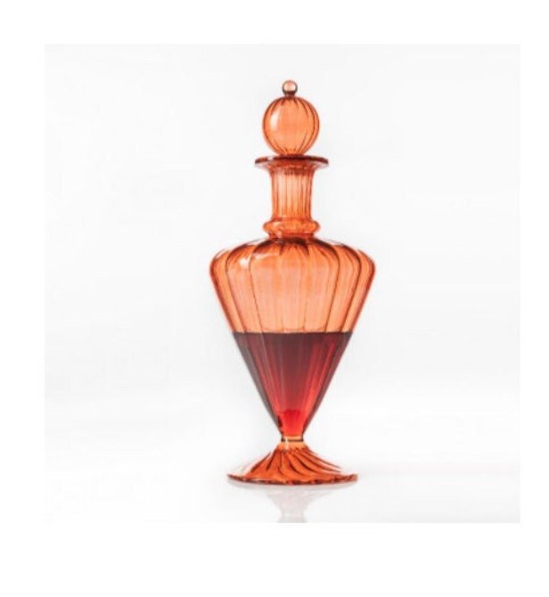 Orange Glass Perfume Decant Bottles, Empty Fragrance Bottle with Stopper, Unique Gifts for Women Christmas Gifts for Mom from Daughter, 3rd - Les Trois Pyramides