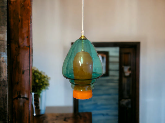 Blown Glass Pendant Light for Kitchen Decor - Les Trois Pyramides