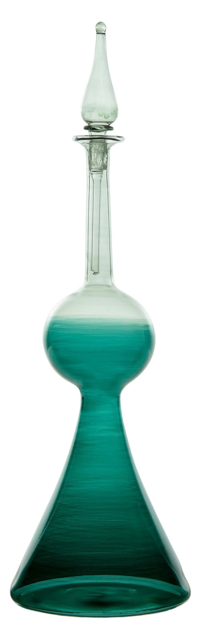 Elegant Teal Gradient Decorative Bottle for Home Decor and Display | Les Trois Pyramides