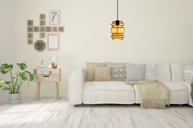 blown glass pendant light