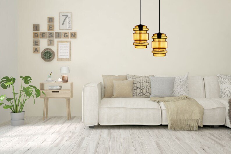 blown glass pendant light