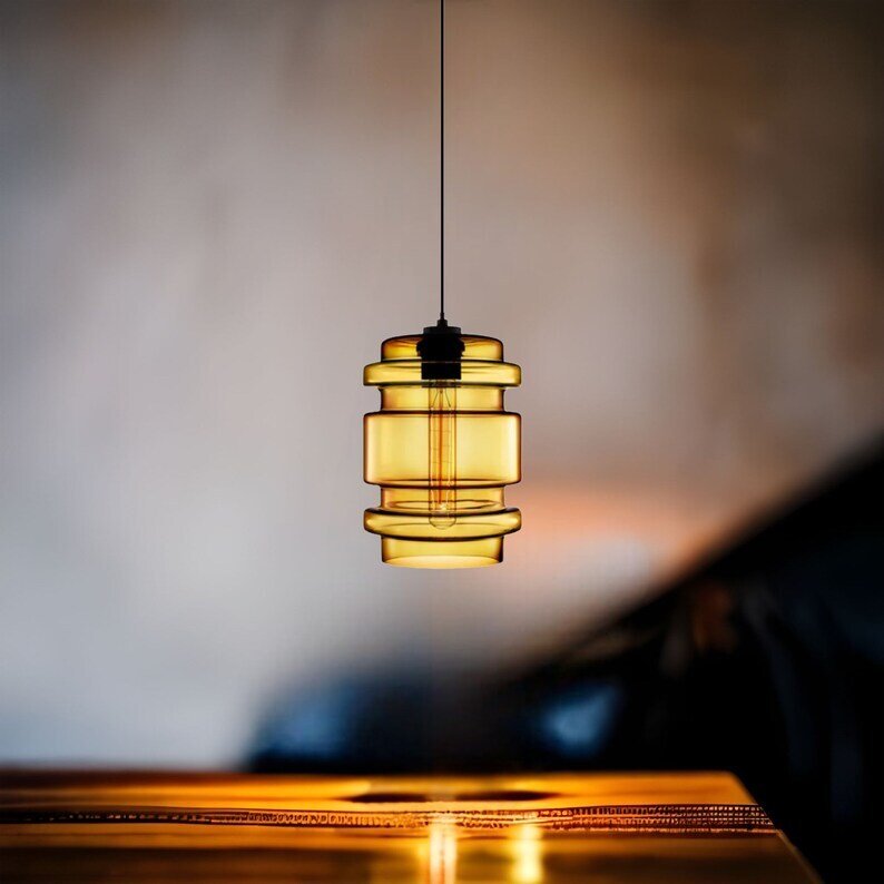 blown glass pendant light