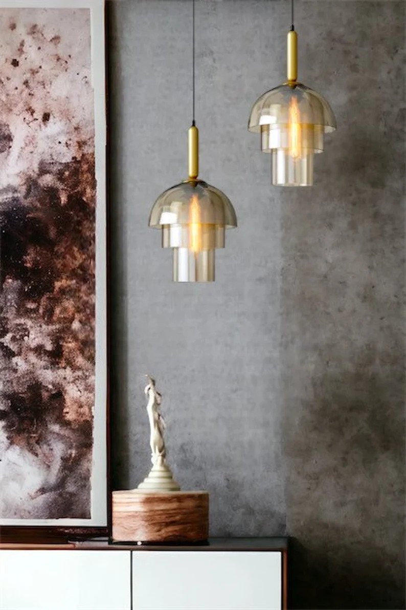 ceiling light - blown glass pendant light