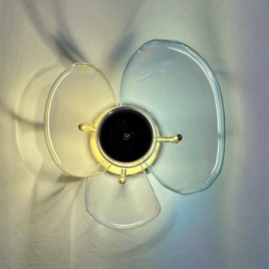 Floral Applique Floral Applique Blown Glass by Les Trois Pyramides