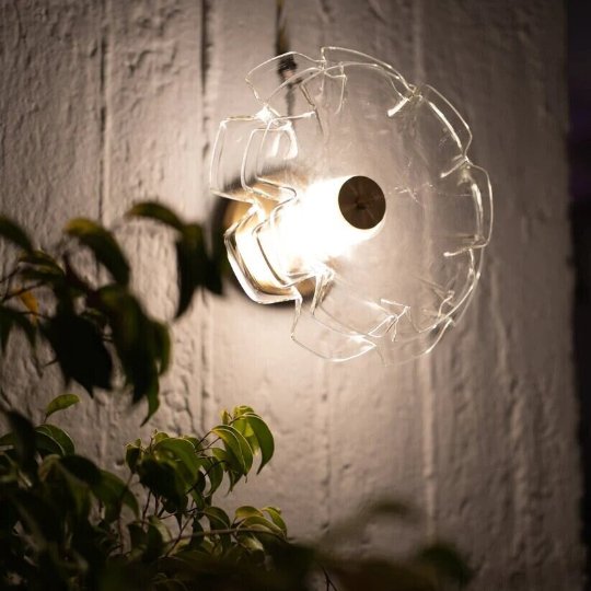 Floral Applique Double Blown Glass | Les Trois Pyramides
