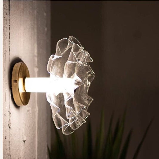 Floral Applique Double Blown Glass | Les Trois Pyramides