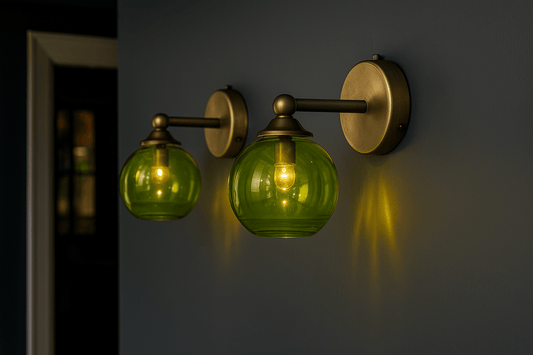 Green Globe modern wall sconce - Les Trois Pyramides