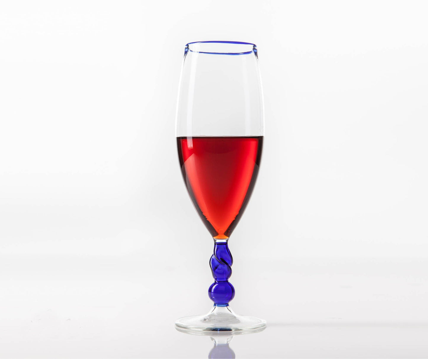 Handblown Coupe Glass | Wine Glasses with Stems | Hand Painted Wine Glasses | Vintage Wine Glasses | Bar Glassware | Hand Blown Wine Glasses - Les Trois Pyramides