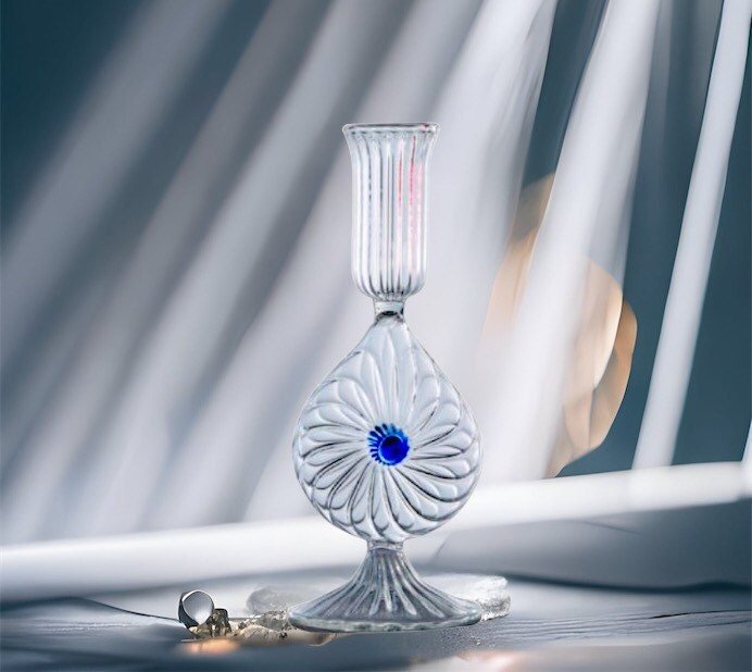 Handcrafted Glass Candle Holders β Set of Three Elegant Designs | Les Trois Pyramides
