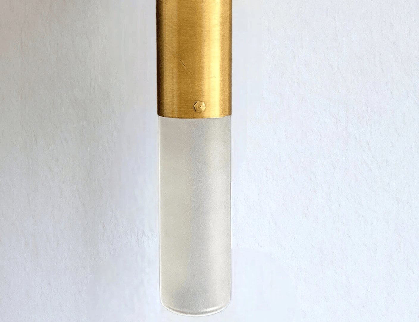Les Trois PyramidesBrass Base with Frosted Glass + Marble Gemstone handmade wall sconce | Les Trois Pyramides