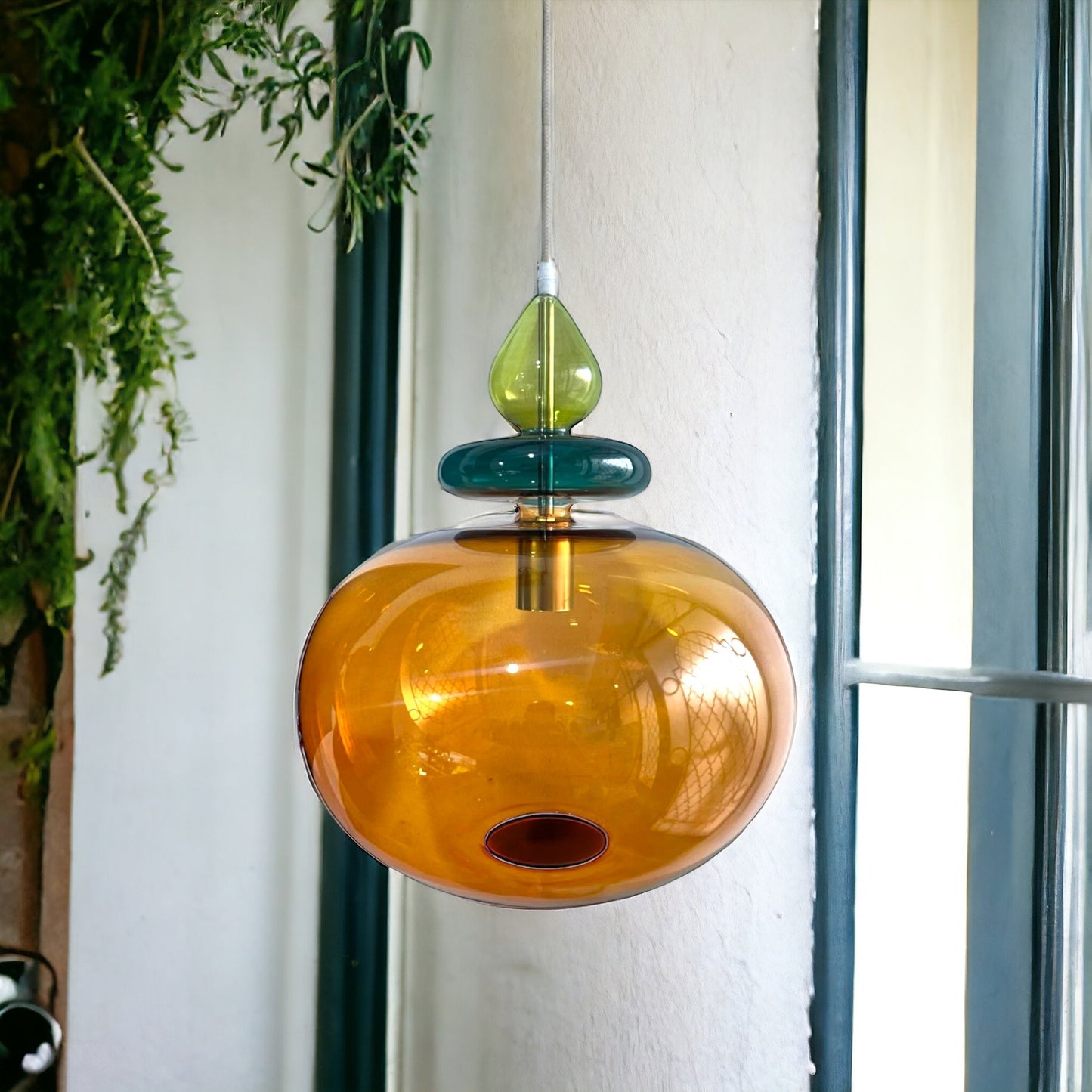 Modern Boho Multicolored Ceiling Lamp for Living Room | Les Trois Pyramides