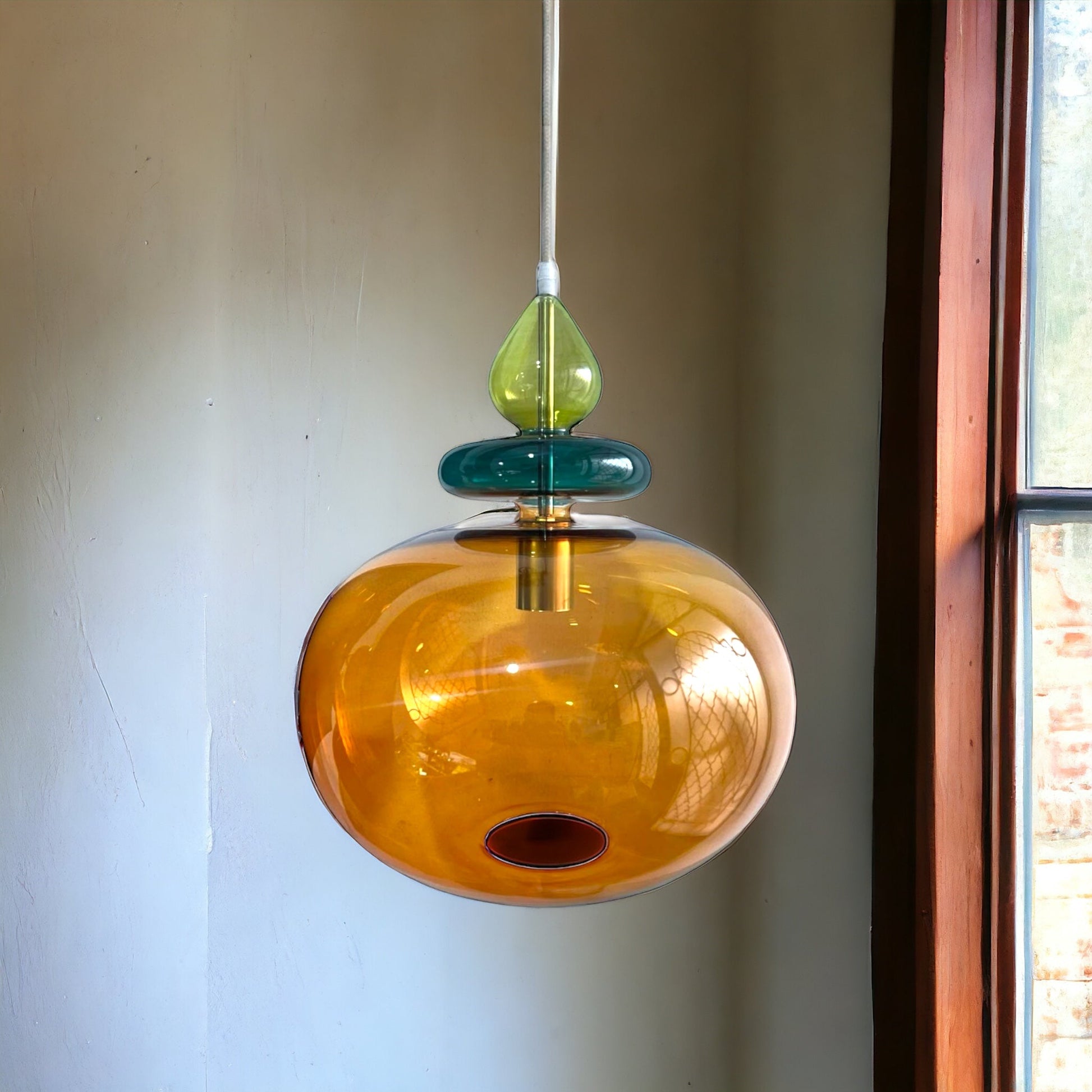 Modern Boho Multicolored Ceiling Lamp for Living Room | Les Trois Pyramides