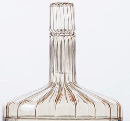 Modern Glass Stylish Decanter Bottle with Stopper ,Custom Decanter , Handmade Blown Glass Bottle, Made with Love, Handmade Gift - Les Trois Pyramides