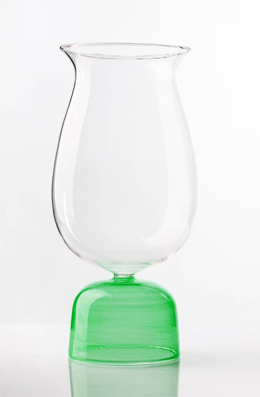 Vintage Glass Candle Holder - Les Trois Pyramides