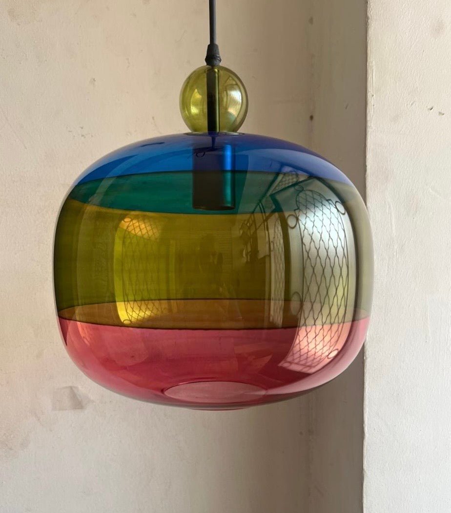 Blown Glass Multicolored Light pendant | Les Trois Pyramides