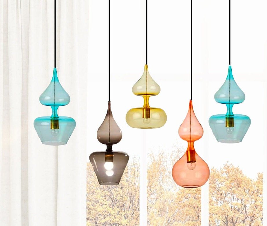 Orange Hued Light Fixture - Les Trois Pyramides