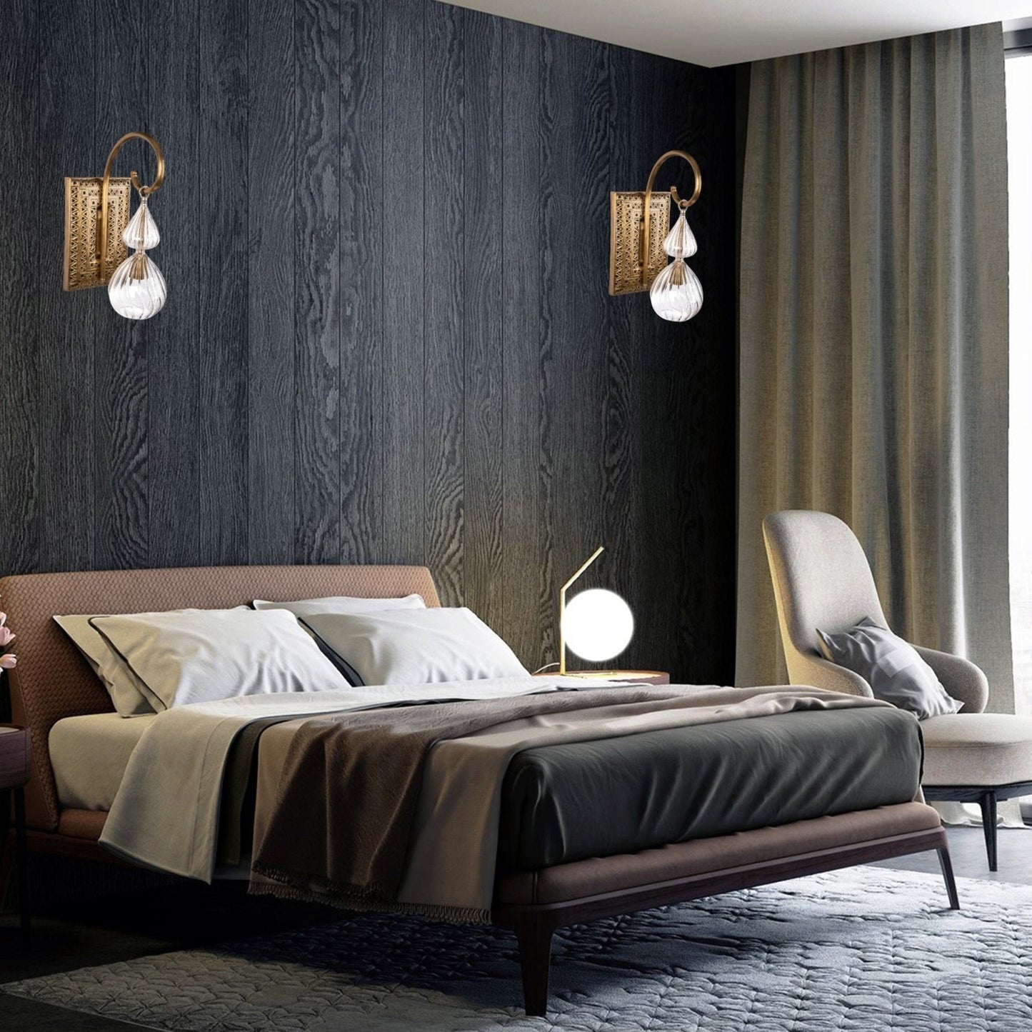Over Mirror Vanity Light Fixture - Les Trois Pyramides