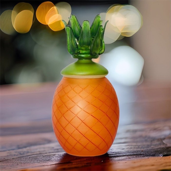 Pineapple Shaped Art Deco Vase , Hand Blown Glassware , Blown Glass Vases , Vintage Glass Vase , Colored Glass Vases , Vase for Flowers | Les Trois Pyramides