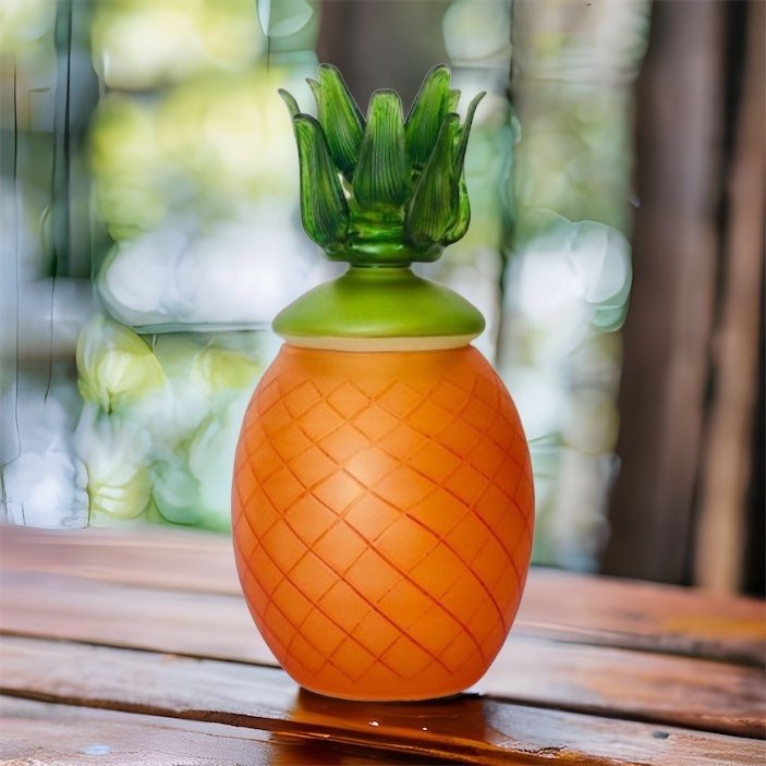 Pineapple Shaped Art Deco Vase , Hand Blown Glassware , Blown Glass Vases , Vintage Glass Vase , Colored Glass Vases , Vase for Flowers | Les Trois Pyramides