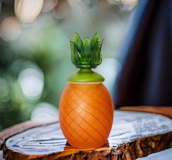Pineapple Shaped Art Deco Vase , Hand Blown Glassware , Blown Glass Vases , Vintage Glass Vase , Colored Glass Vases , Vase for Flowers | Les Trois Pyramides
