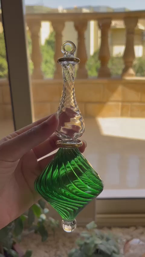 Egyptian Unique Christmas Tree Hand-Blown "Green" - Les Trois Pyramides