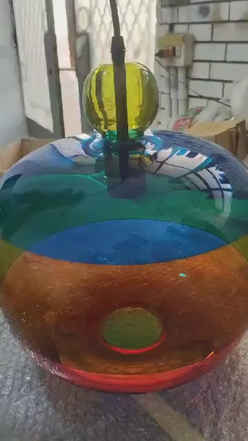 Multicolor Glass Pendant Light β Modern Boho Ceiling Lamp